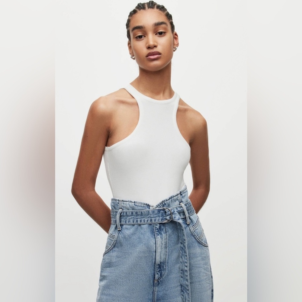 All Saints White Bodysuit